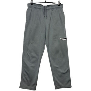 Reebok Sweatpants Mens Medium Gray Fleece Lined Drawstring Pockets Actual 32X29